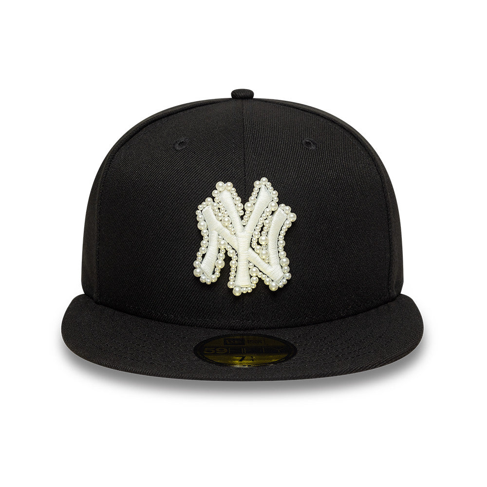 New York Yankees MLB Faux Pearl 59FIFTY Fitted New Era Black
