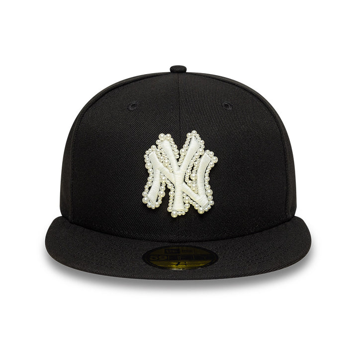 New York Yankees MLB Faux Pearl 59FIFTY Fitted New Era Black