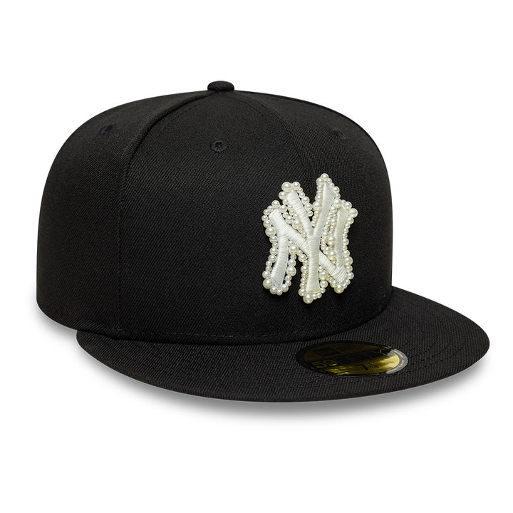 New York Yankees MLB Faux Pearl 59FIFTY Fitted New Era Black