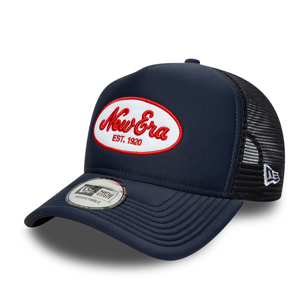 Oval Foam Patch Snapback Trucker New Era Branded Navy