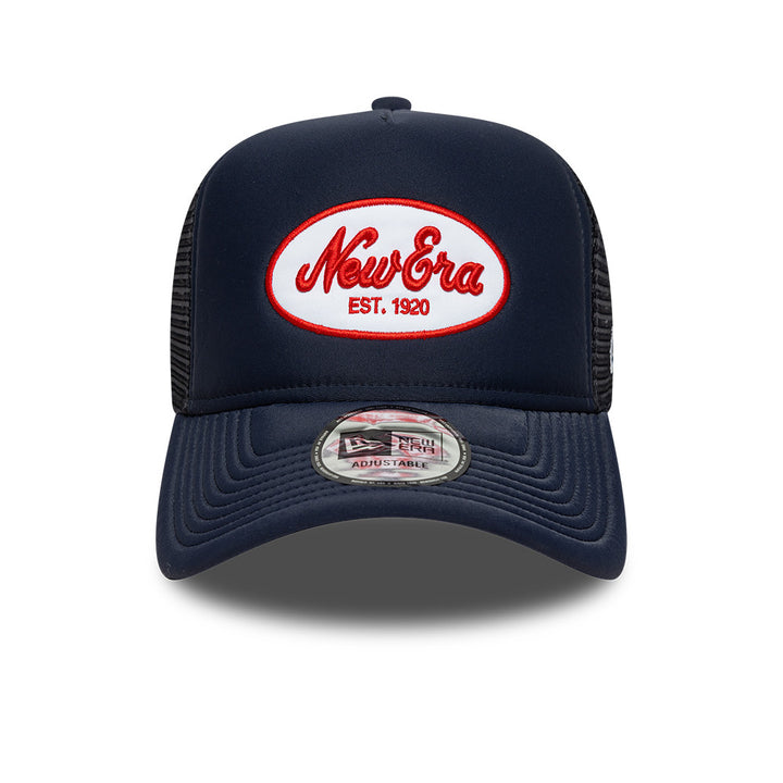 Oval Foam Patch Snapback Trucker New Era Branded Navy