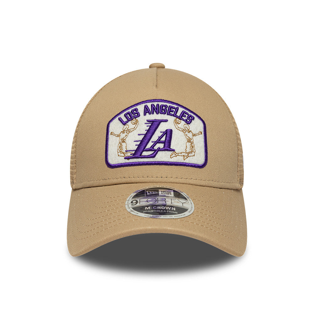 Los Angeles Lakers NBA Trucker M-Crown 9FORTY New Era Brown