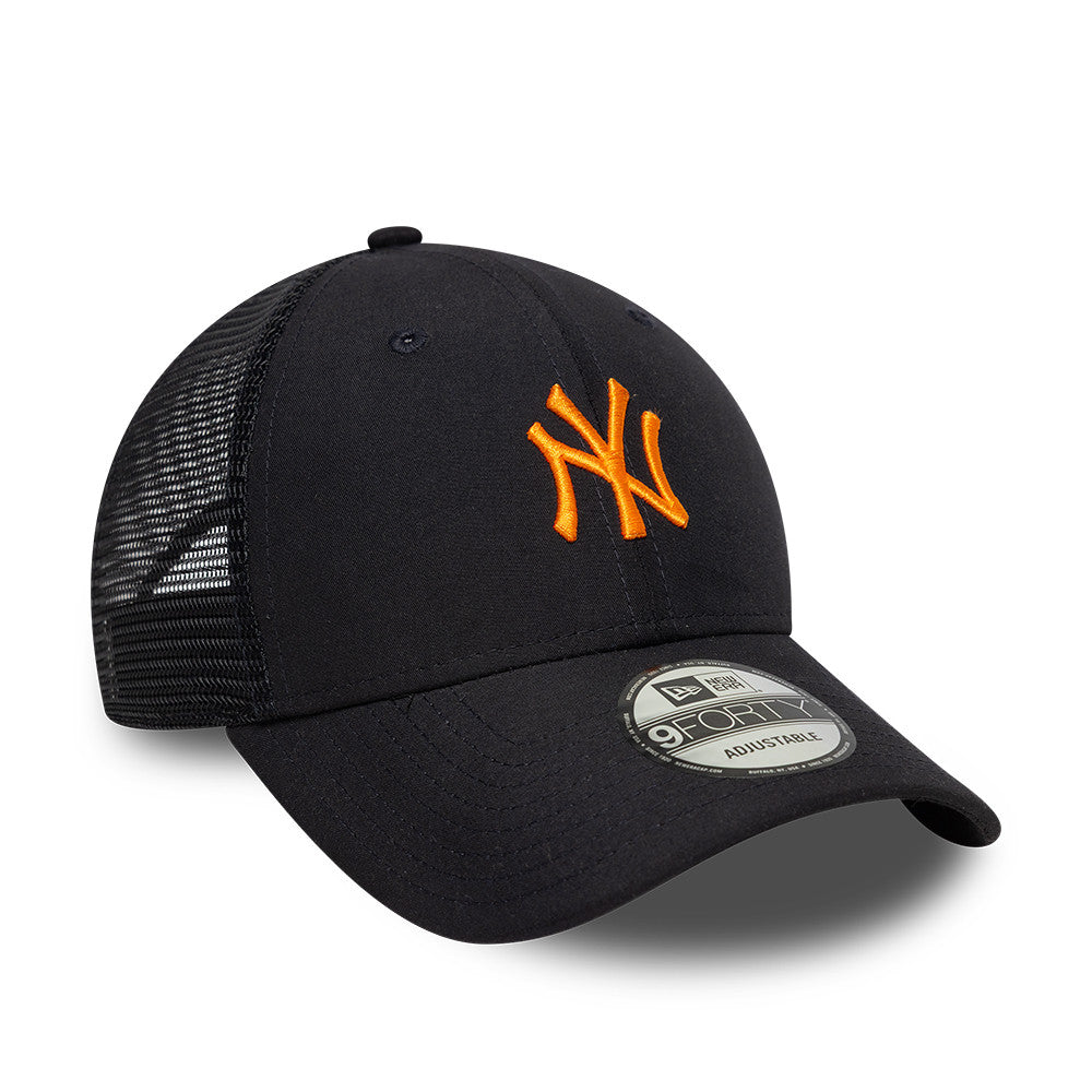 New York Yankees Homefield Trucker 9FORTY New Era Navy/Orange