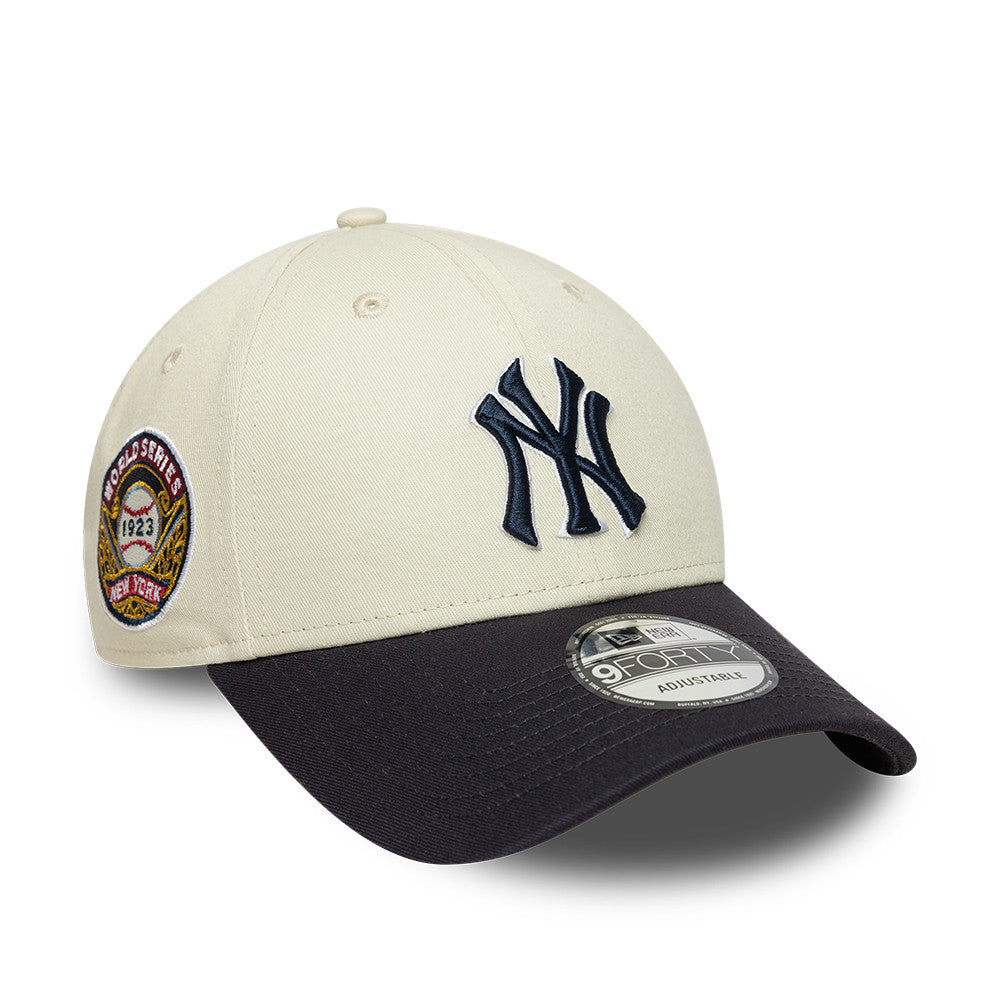 New York Yankees World Series 9FORTY Strapback New Era Beige/Blue