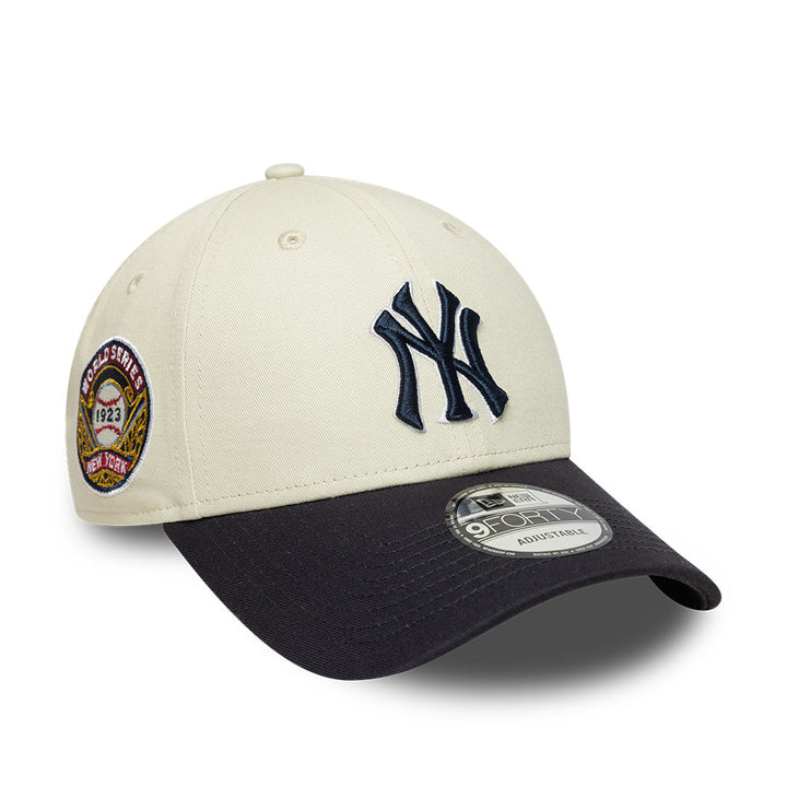 New York Yankees World Series 9FORTY Strapback New Era Beige/Blue