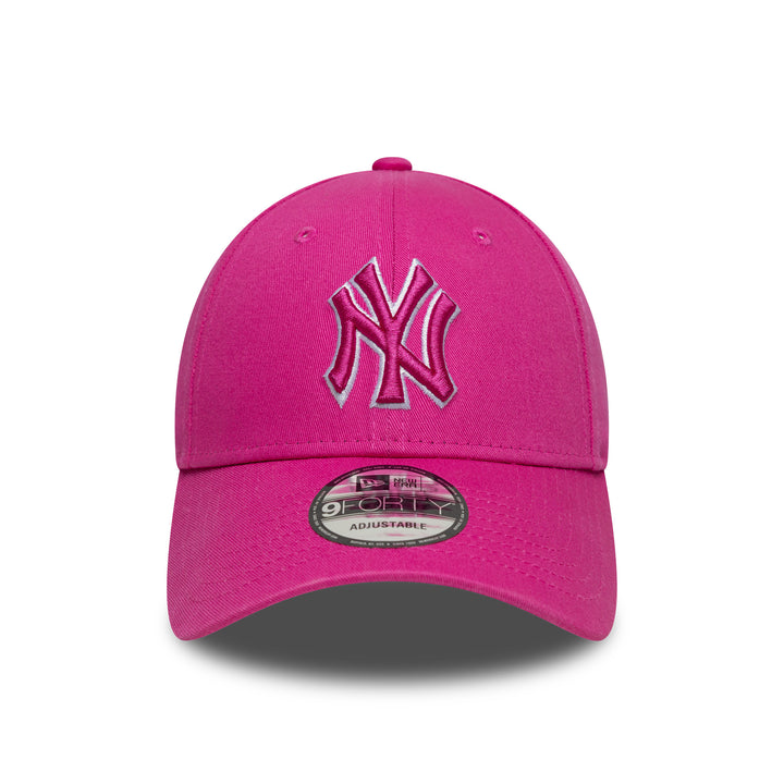 New York Yankees MLB 9FORTY Team Outline Strapback New Era Pink