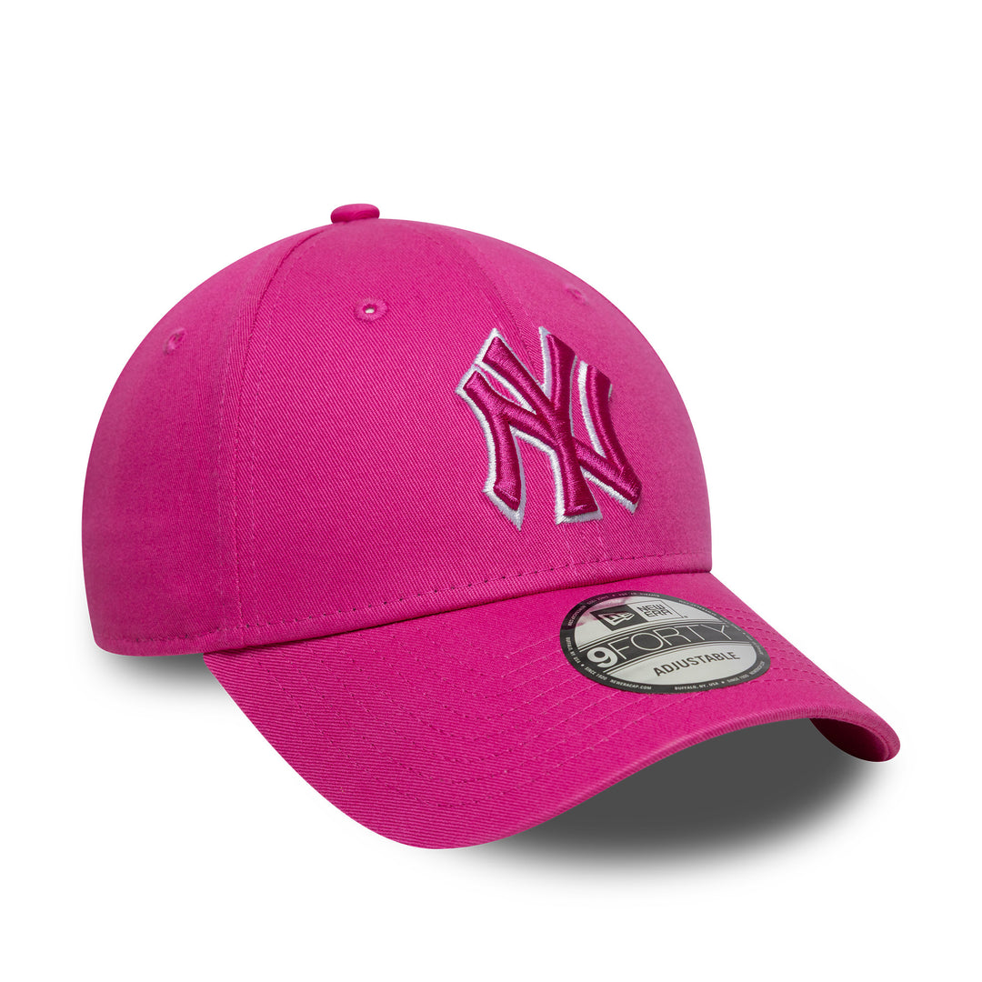 New York Yankees MLB 9FORTY Team Outline Strapback New Era Pink