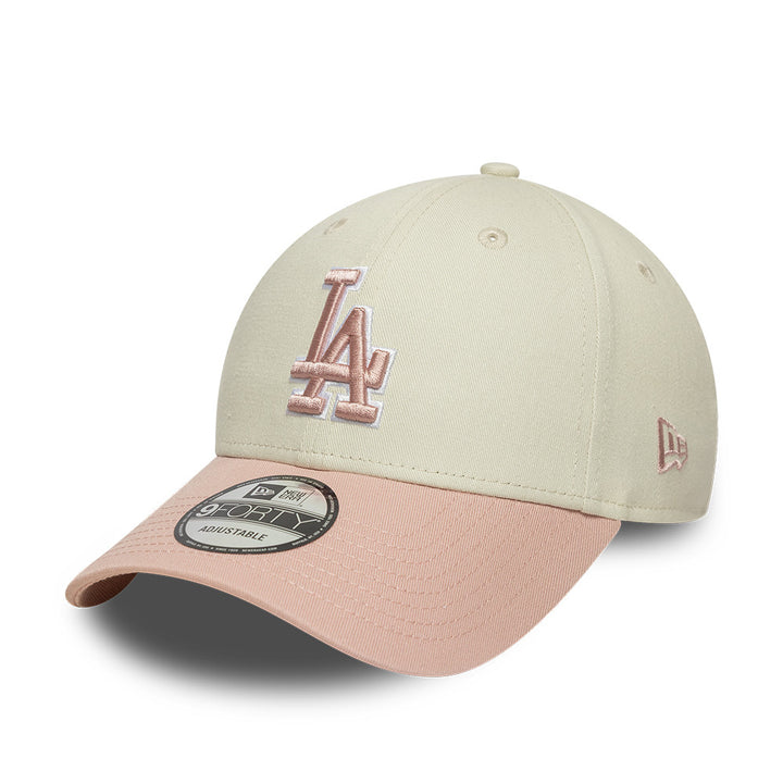 Los Angeles Dodgers World Series 9FORTY Strapback New Era Beige/Pink