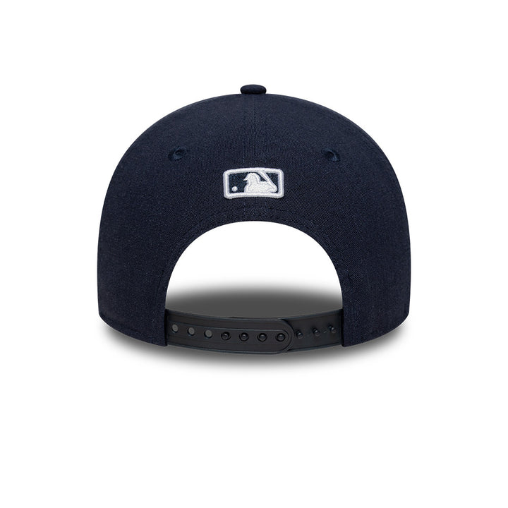 New York Yankees MLB Linnen 9FORTY M Crown Snapback New Era Navy