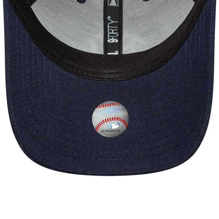 New York Yankees MLB Linnen 9FORTY M Crown Snapback New Era Navy