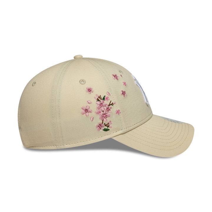 New York Yankees MLB 9FORTY Strapback Floral Women New Era Beige/White