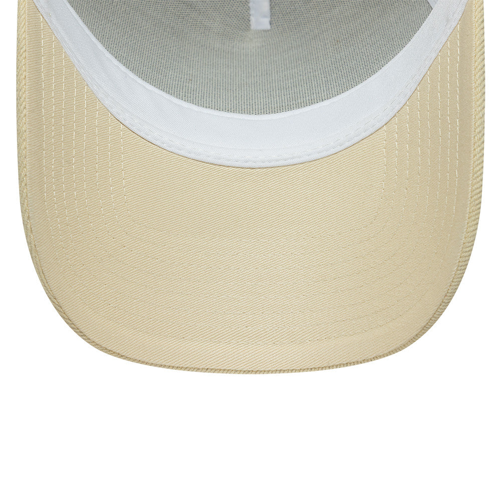 Branded Denim Leather Patch AFrame Snapback Trucker New Era Cream