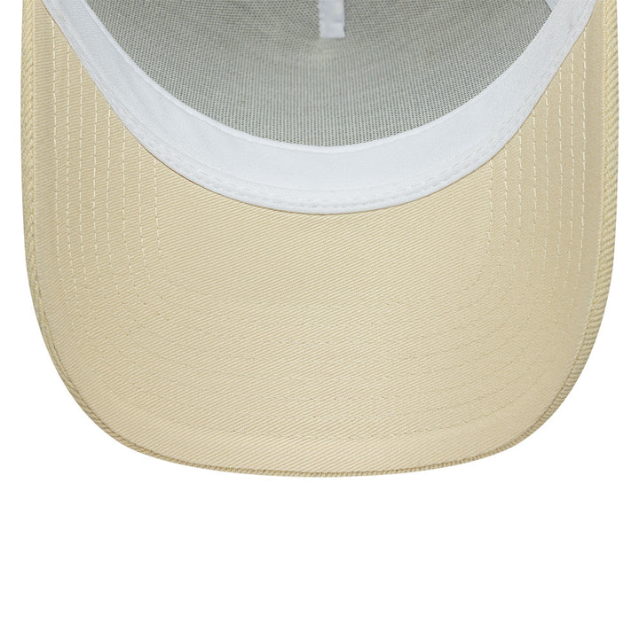 Branded Denim Leather Patch AFrame Snapback Trucker New Era Cream