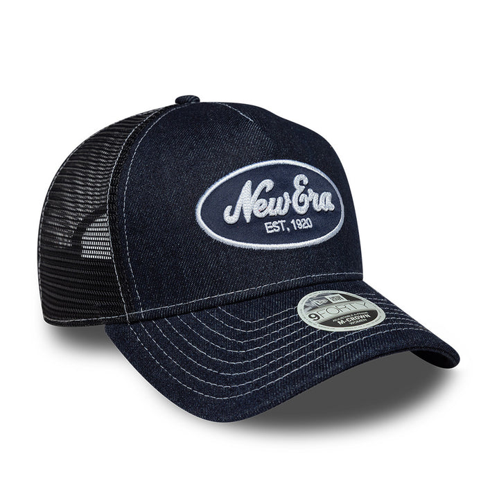 Womens Denim M-Crown Snapback Trucker New Era Blue