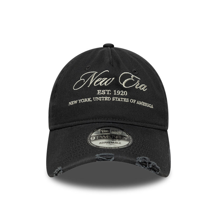 New Era Washed Distressed 9Twenty Strapback Grey