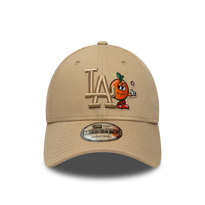 Los Angeles Dodgers Orange Icon Strapback Beige