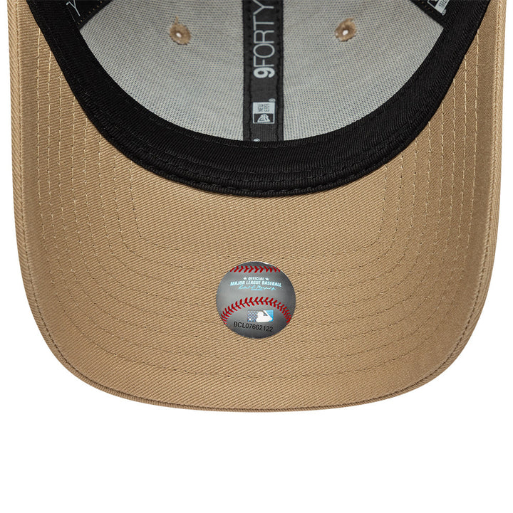 Los Angeles Dodgers Orange Icon Strapback Beige