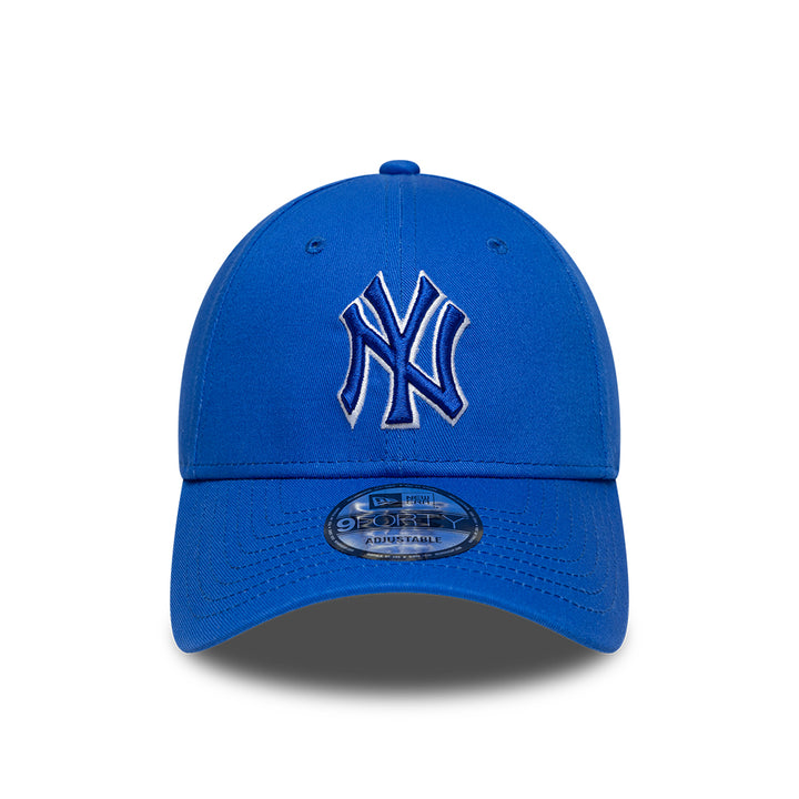 New York Yankees MLB Team Outline 9FORTY Strapback New Era Blue/White
