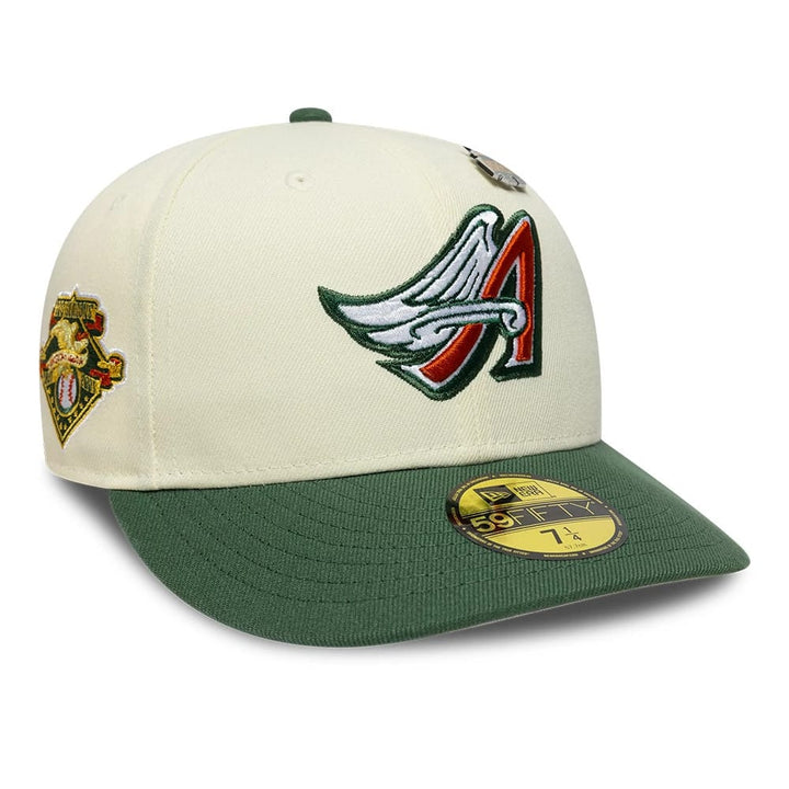 La Angels MLB Pin 59FIFTY Fitted New Era Cream/Green