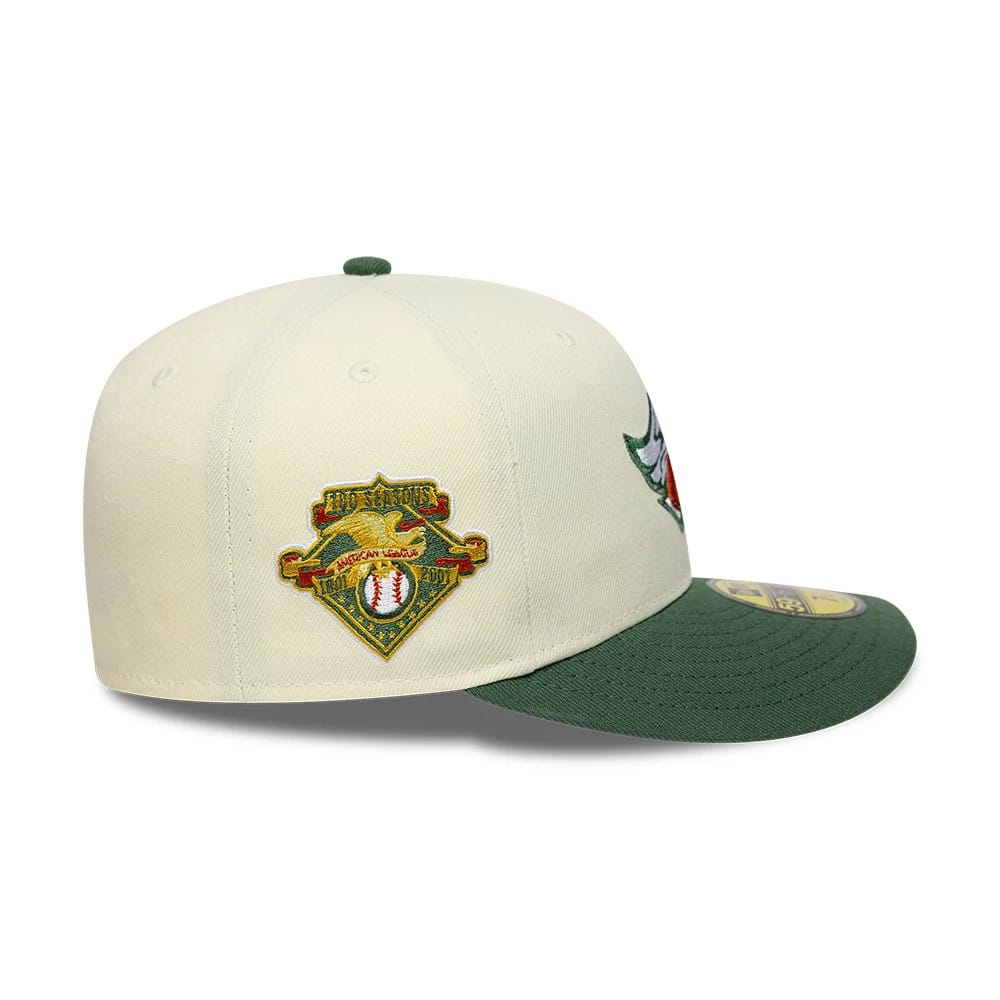 La Angels MLB Pin 59FIFTY Fitted New Era Cream/Green