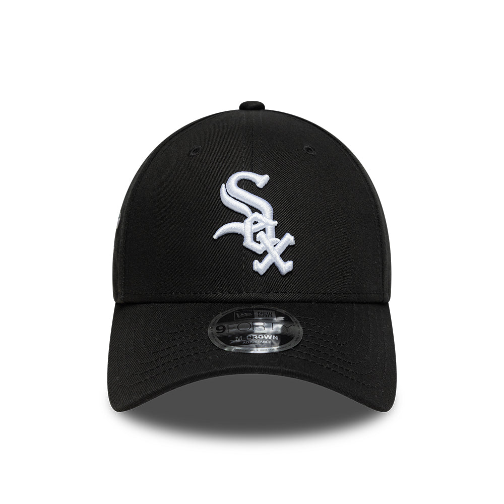 Chicago White Sox MLB Side Script 9FORTY Strapback New Era Black/White