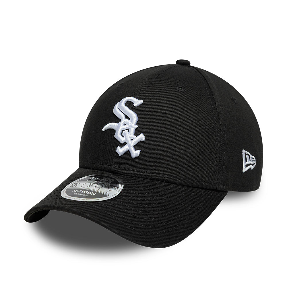 Chicago White Sox MLB Side Script 9FORTY Strapback New Era Black/White