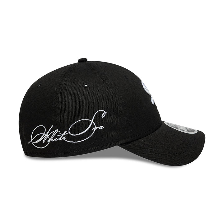 Chicago White Sox MLB Side Script 9FORTY Strapback New Era Black/White