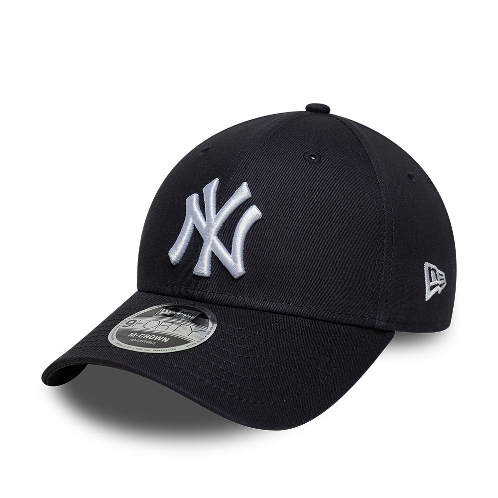New York Yankees MLB Side Script 9FORTY Strapback New Era Navy