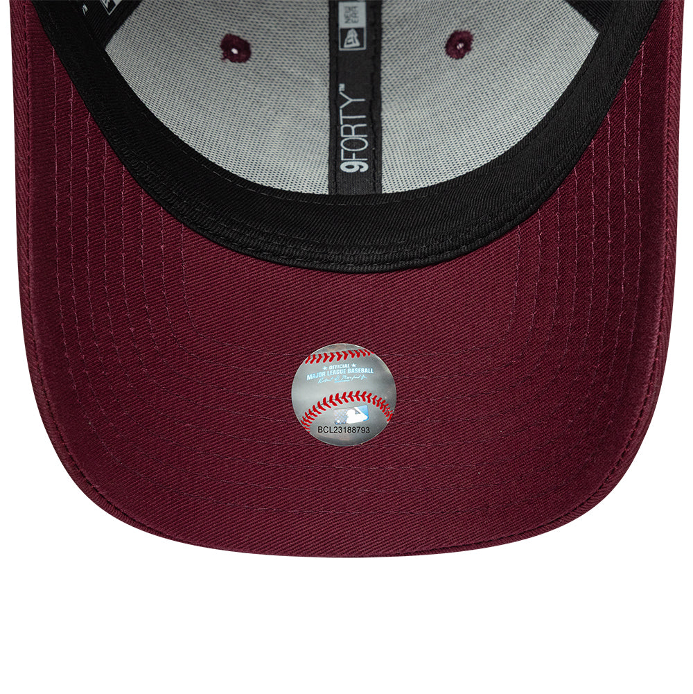 Los Angeles Dodgers MLB Team Outline 9FORTY Strapback Burgundy/White