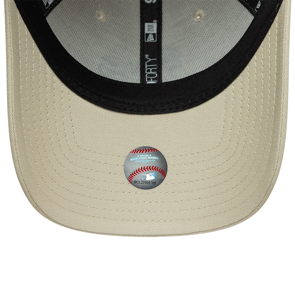 Oakland Athletics MLB Team Outline 9FORTY Strapback New Era Crème/Green