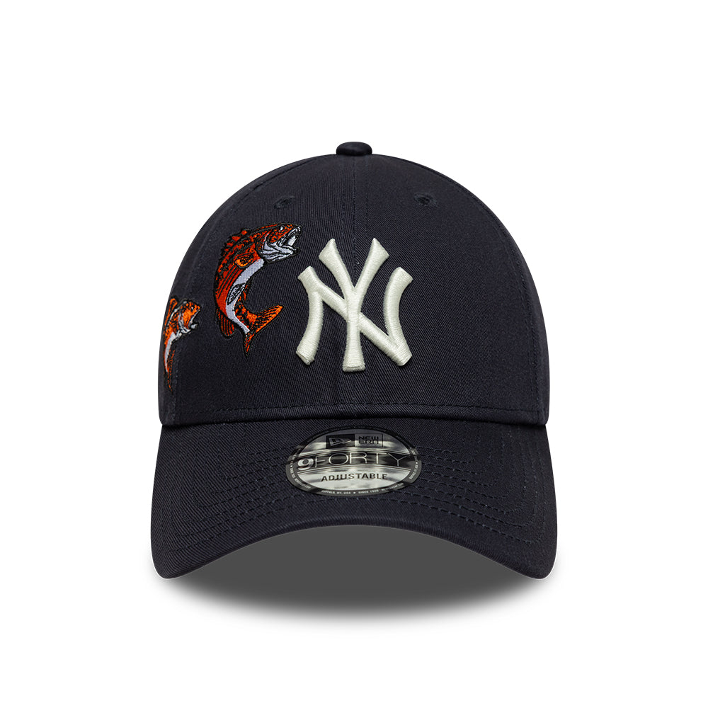 New York Yankees MLB Outdoor Icon 9FORTY Strapback New Era Navy/White