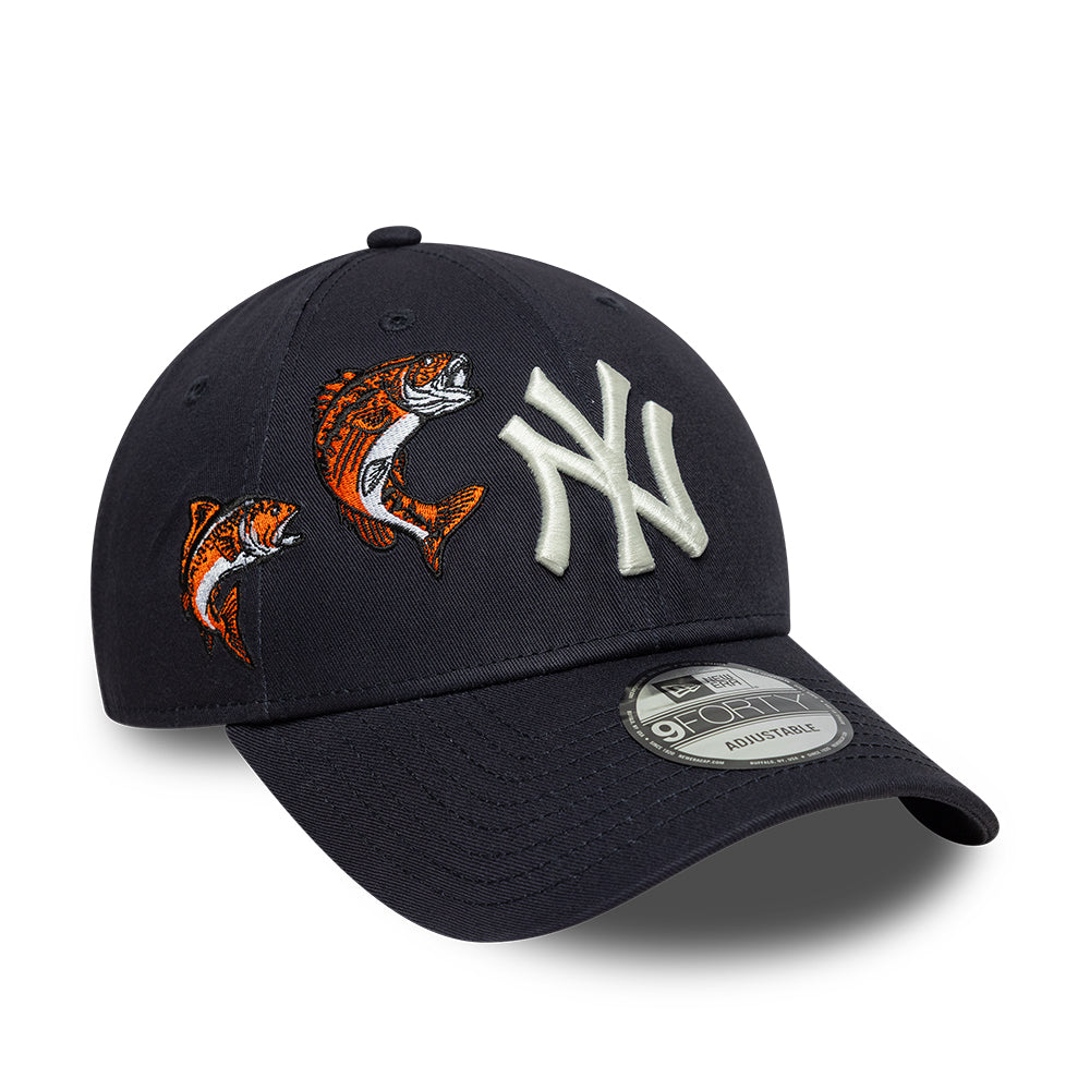 New York Yankees MLB Outdoor Icon 9FORTY Strapback New Era Navy/White