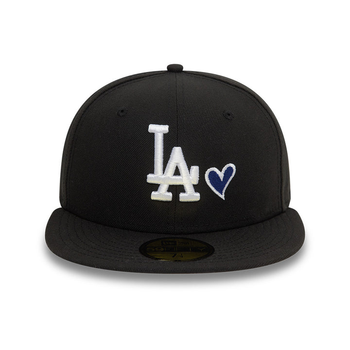 Los Angeles Dodgers MLB Heart Icon 59FIFTY Fitted New Era Black/White
