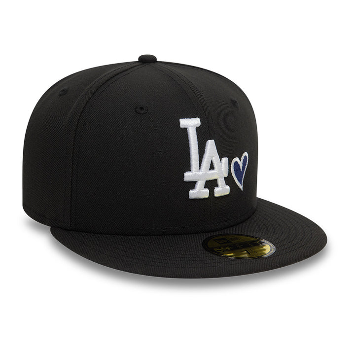 Los Angeles Dodgers MLB Heart Icon 59FIFTY Fitted New Era Black/White
