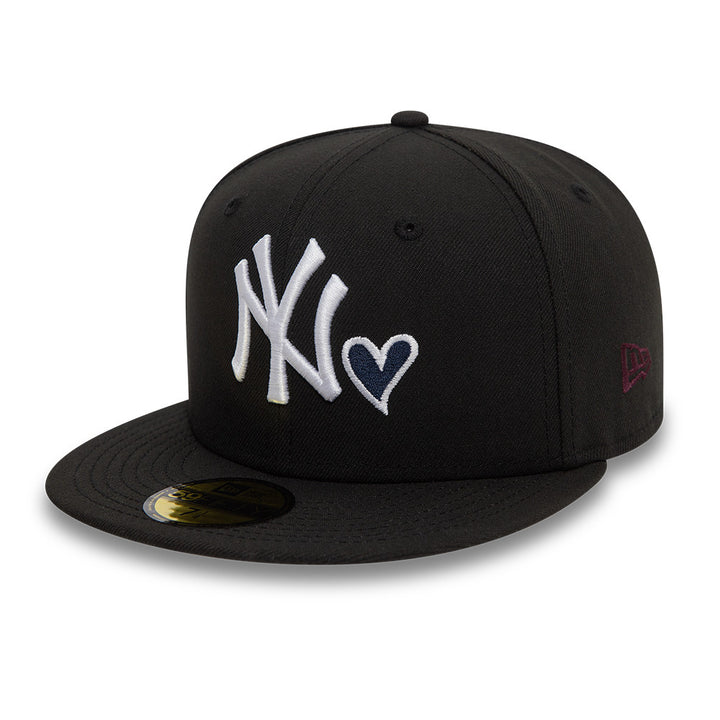 New York Yankees MLB Heart Icon 59FIFTY Fitted New Era Black/White