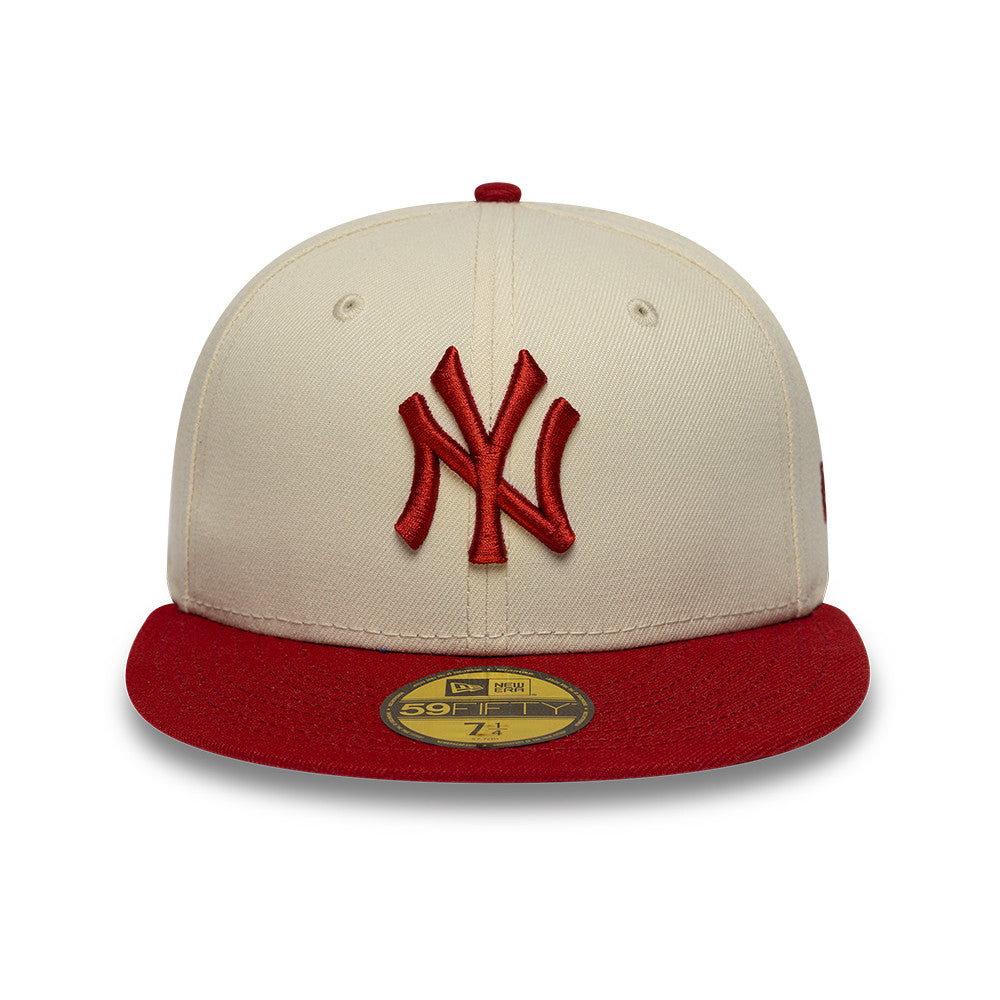 New York Yankees League Essentials 59FIFTY Fitted New Era Creme/Burgundy
