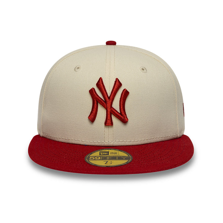 New York Yankees League Essentials 59FIFTY Fitted New Era Creme/Burgundy