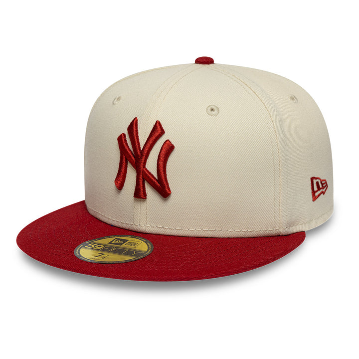 New York Yankees League Essentials 59FIFTY Fitted New Era Creme/Burgundy
