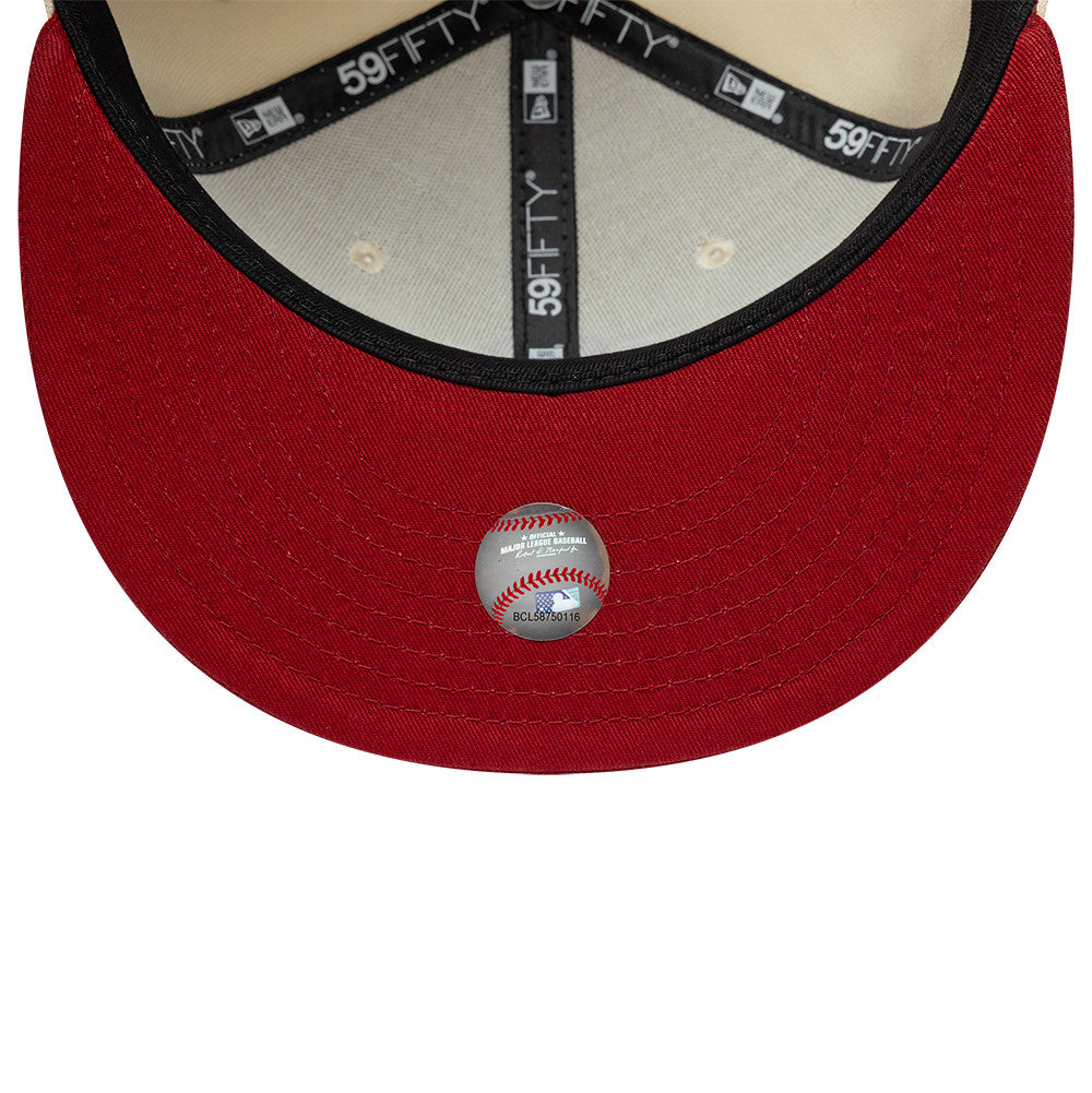 New York Yankees League Essentials 59FIFTY Fitted New Era Creme/Burgundy