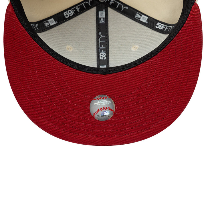 New York Yankees League Essentials 59FIFTY Fitted New Era Creme/Burgundy