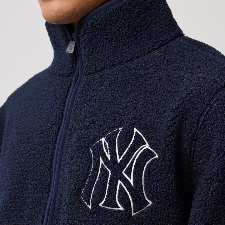 New York Yankees MLB Sherpa Jacket New Era Navy