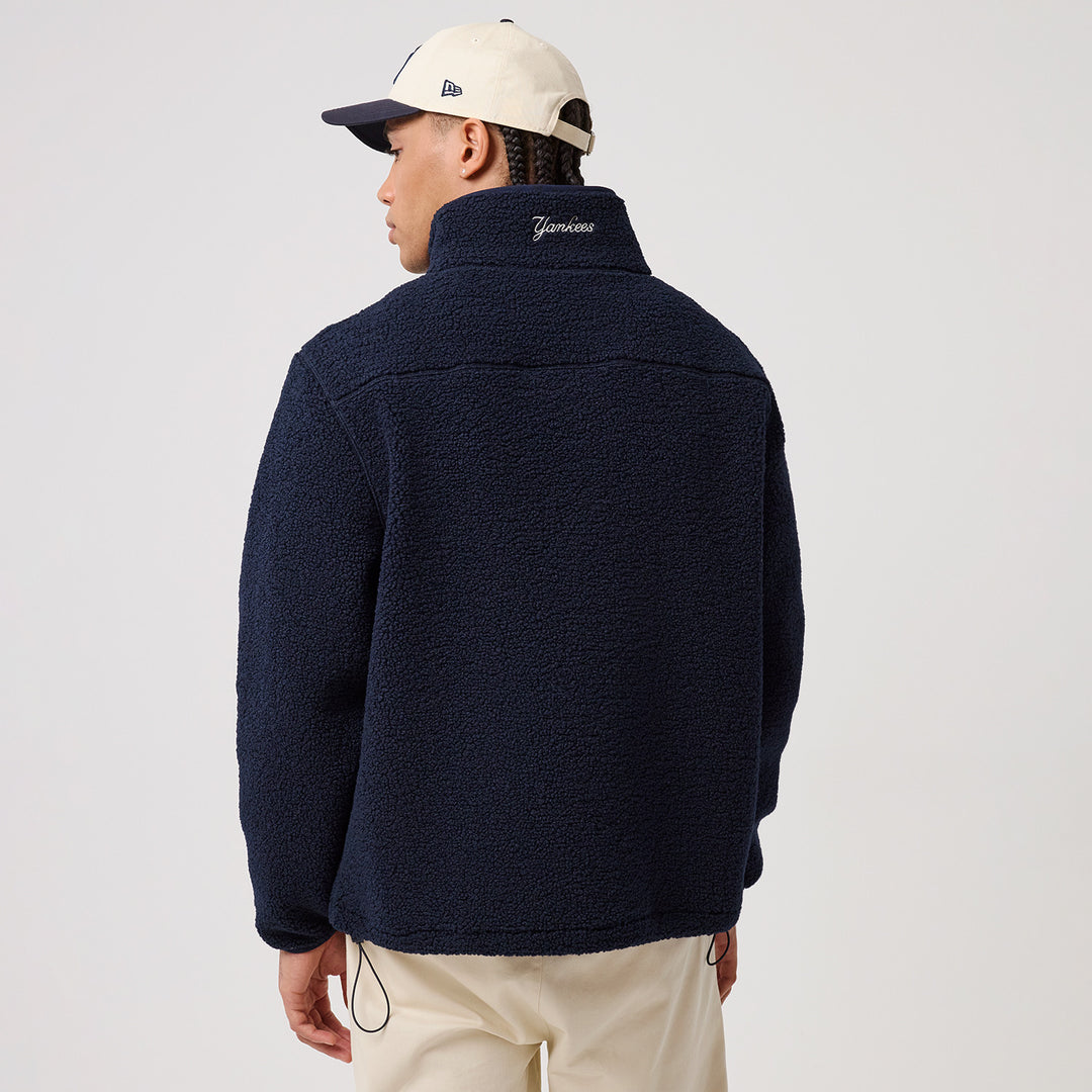New York Yankees MLB Sherpa Jacket New Era Navy