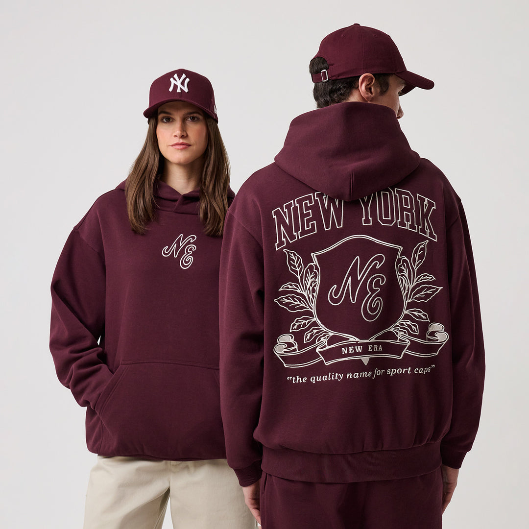 Crest Graphic Hoodie New Era Maroon