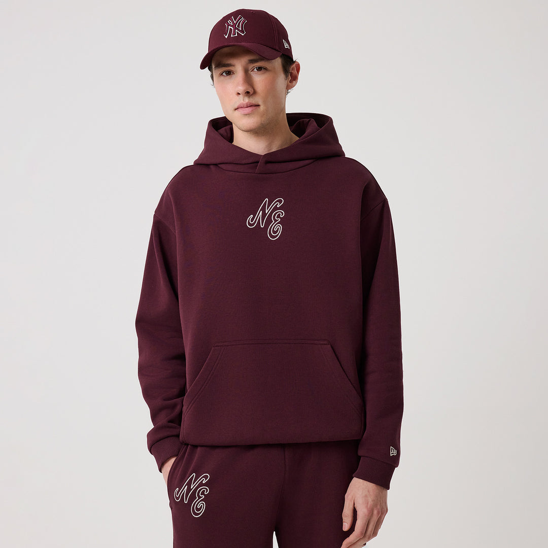 Crest Graphic Hoodie New Era Maroon