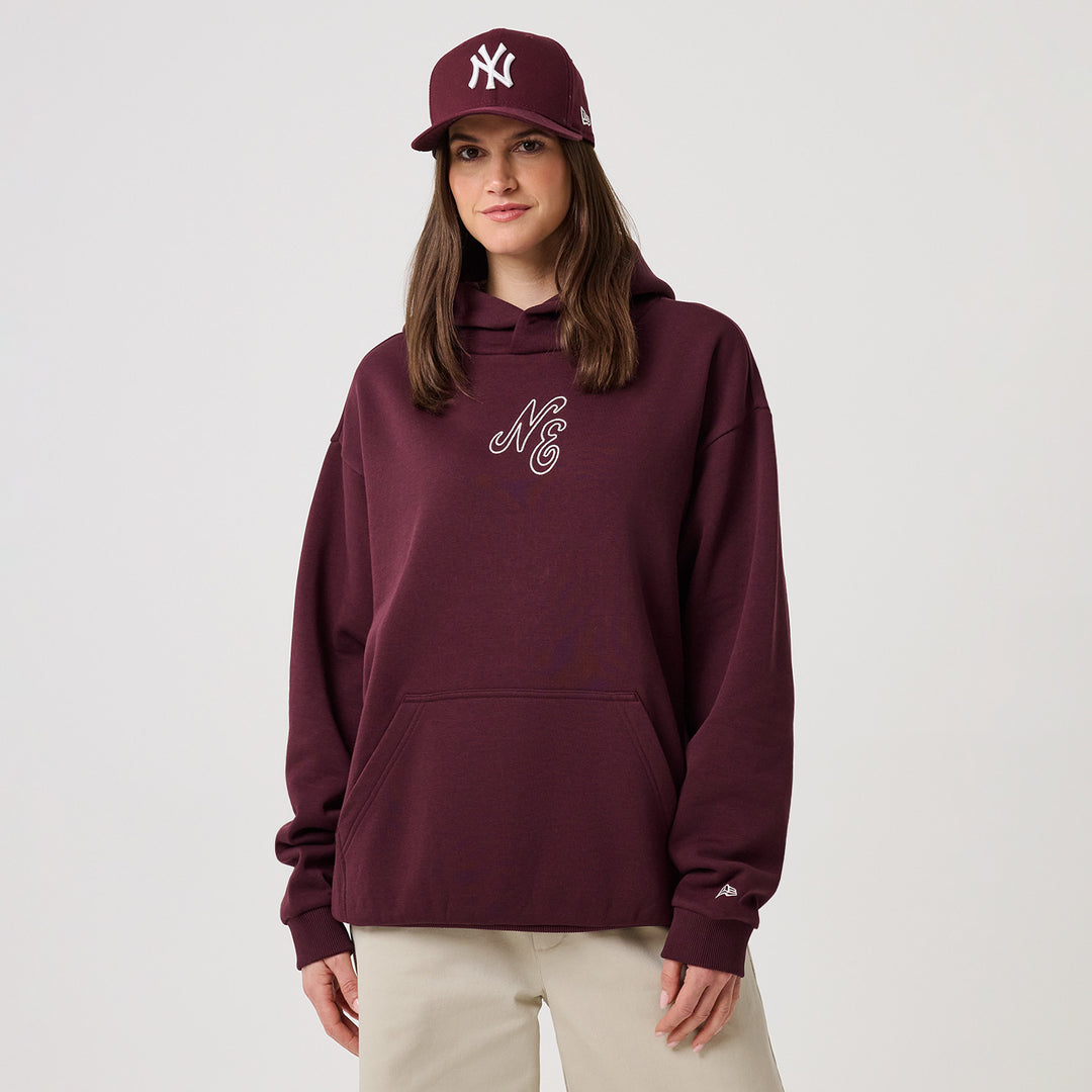 Crest Graphic Hoodie New Era Maroon