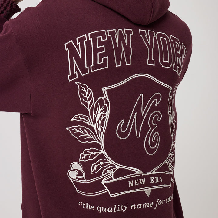 Crest Graphic Hoodie New Era Maroon