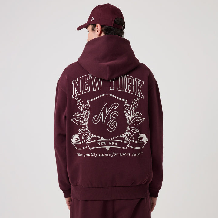 Crest Graphic Hoodie New Era Maroon