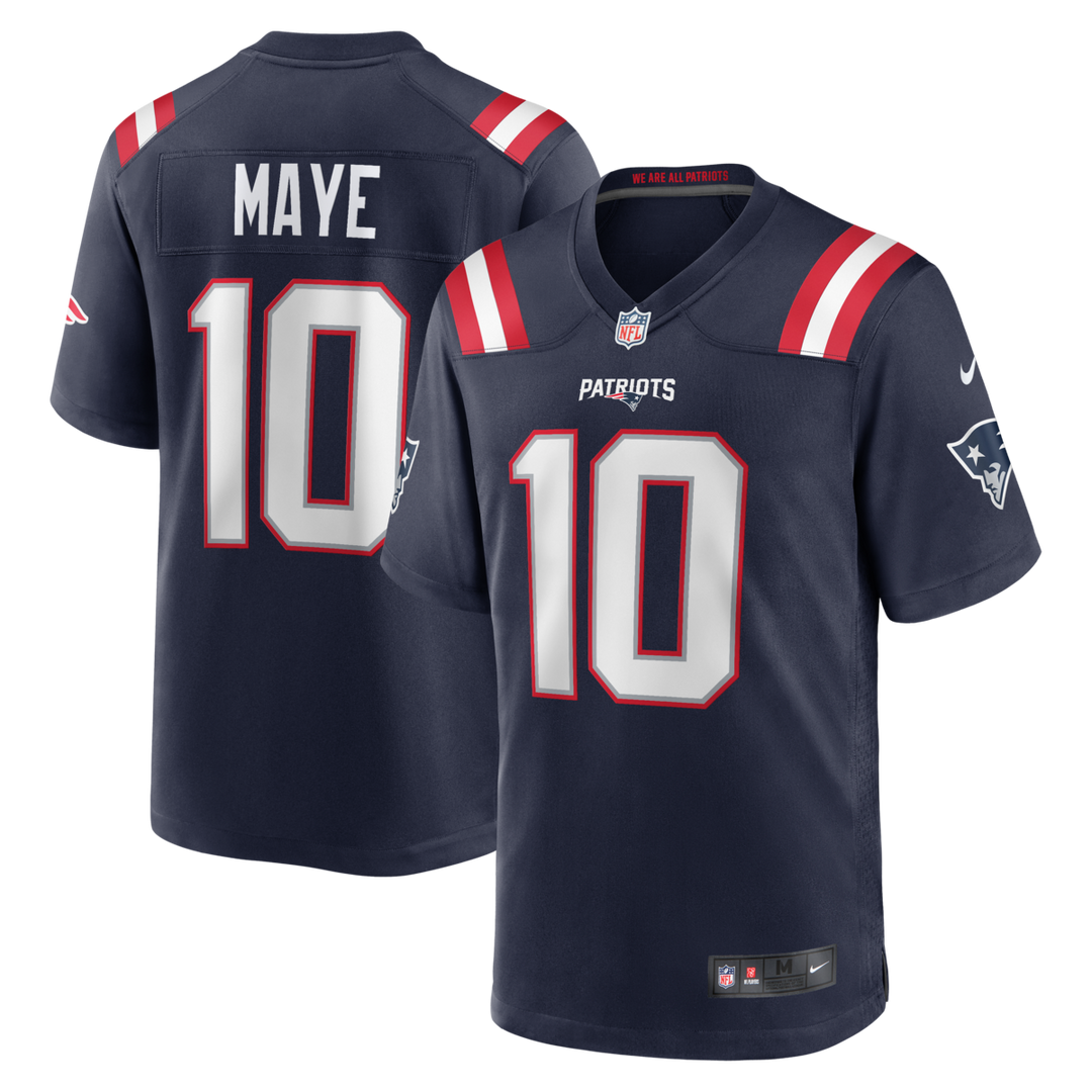 Drake Maye New England Patriots Home NFL Game Jersey Nike