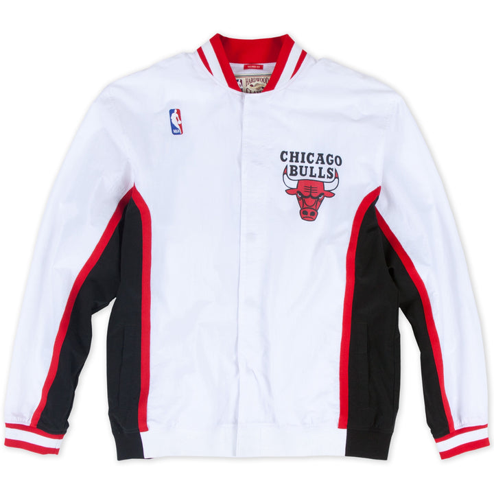 Chicago Bulls NBA Authentic Warm Up Jacket 1992-1993 White Mitchell &amp; Ness