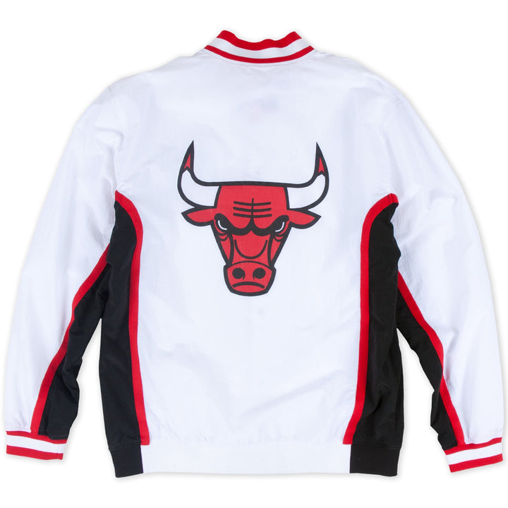 Chicago Bulls NBA Authentic Warm Up Jacket 1992-1993 White Mitchell &amp; Ness